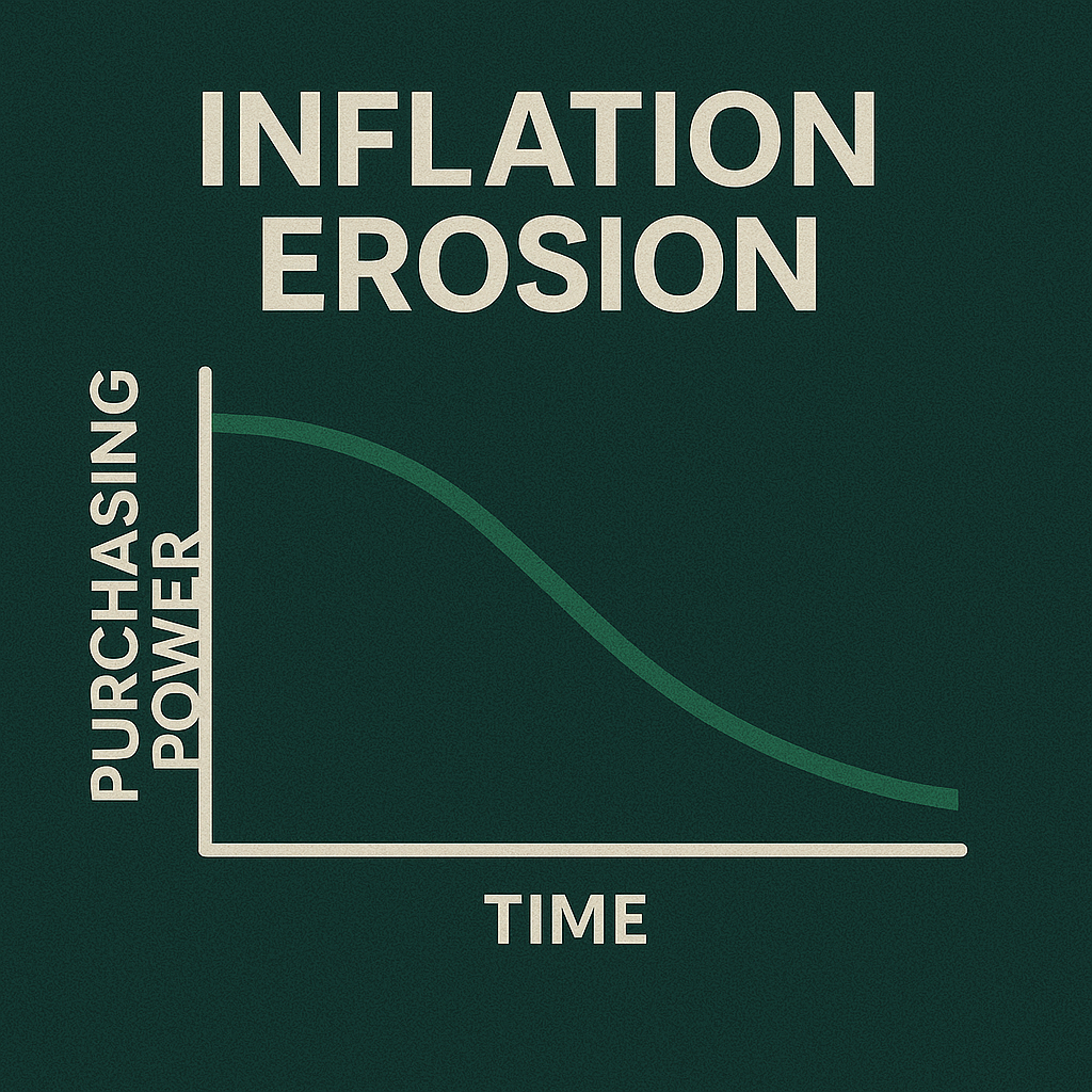 Chart showing purchasing power erosion over time